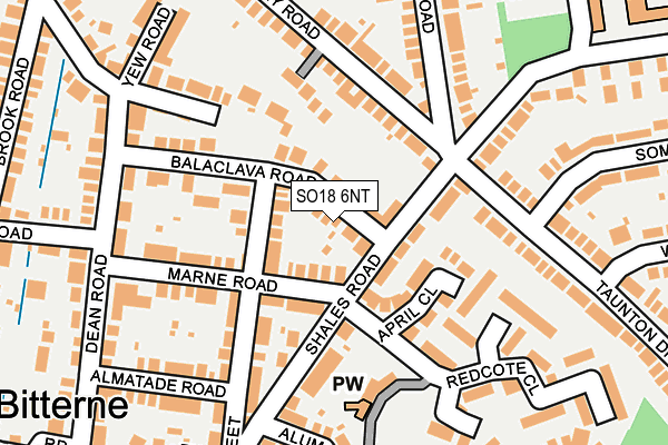 SO18 6NT map - OS OpenMap – Local (Ordnance Survey)