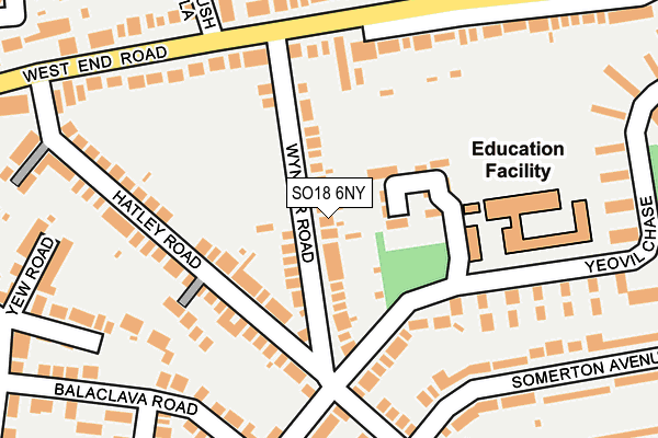 SO18 6NY map - OS OpenMap – Local (Ordnance Survey)