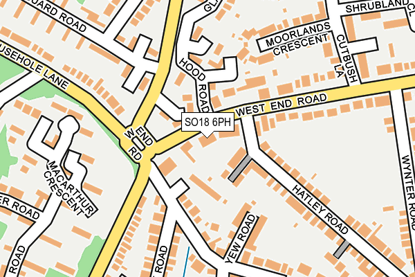 SO18 6PH map - OS OpenMap – Local (Ordnance Survey)