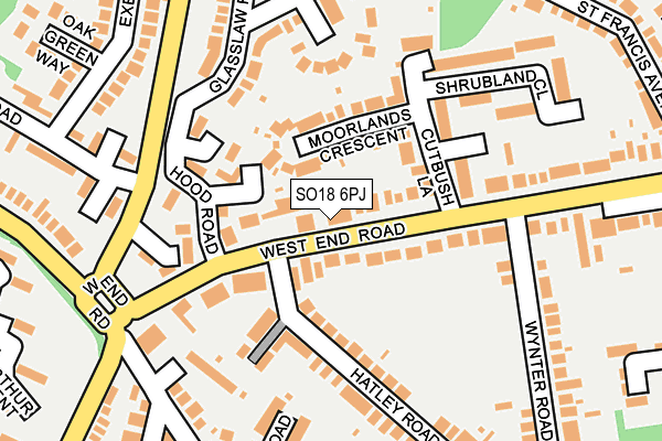 SO18 6PJ map - OS OpenMap – Local (Ordnance Survey)