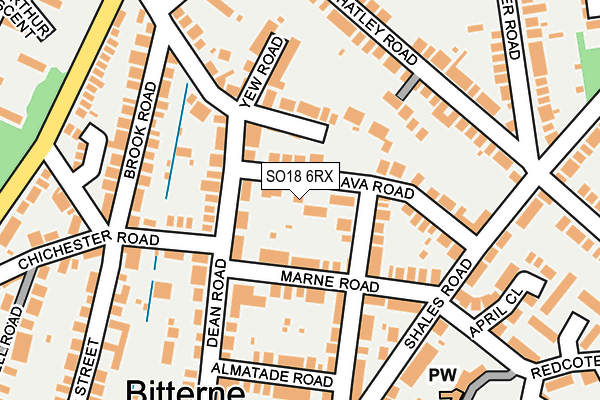 SO18 6RX map - OS OpenMap – Local (Ordnance Survey)