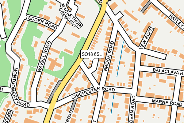 SO18 6SL map - OS OpenMap – Local (Ordnance Survey)