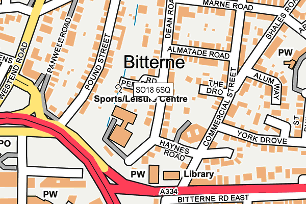 SO18 6SQ map - OS OpenMap – Local (Ordnance Survey)