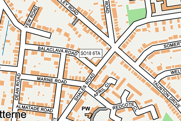 SO18 6TA map - OS OpenMap – Local (Ordnance Survey)