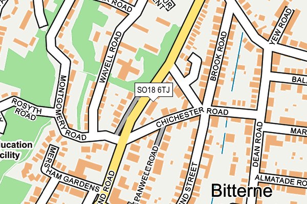 SO18 6TJ map - OS OpenMap – Local (Ordnance Survey)