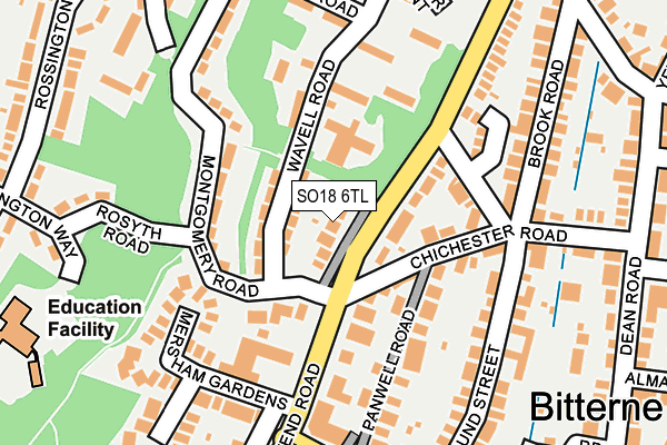 SO18 6TL map - OS OpenMap – Local (Ordnance Survey)