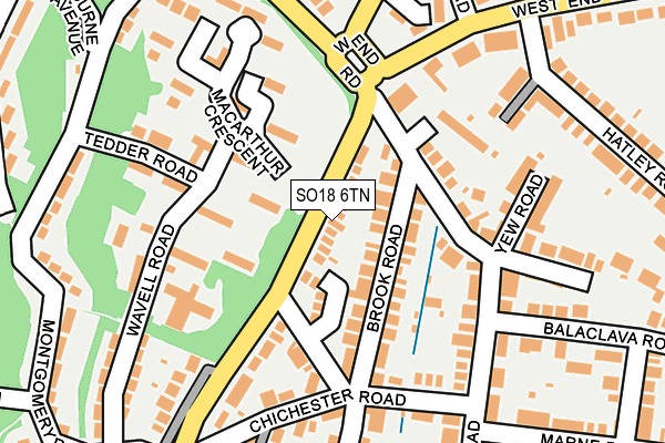 SO18 6TN map - OS OpenMap – Local (Ordnance Survey)