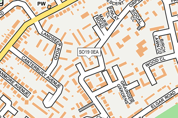 SO19 0EA map - OS OpenMap – Local (Ordnance Survey)
