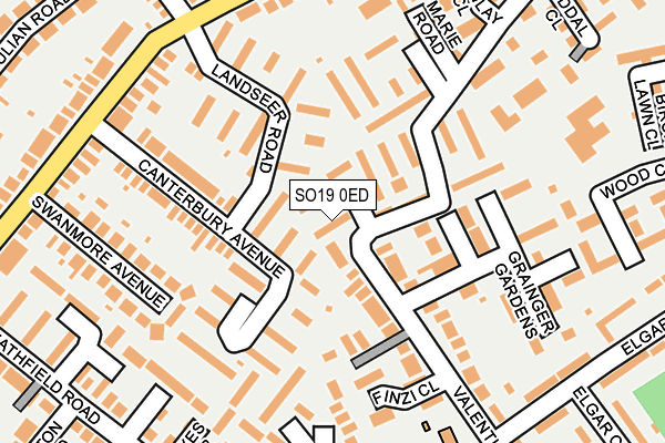SO19 0ED map - OS OpenMap – Local (Ordnance Survey)