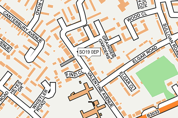 SO19 0EP map - OS OpenMap – Local (Ordnance Survey)