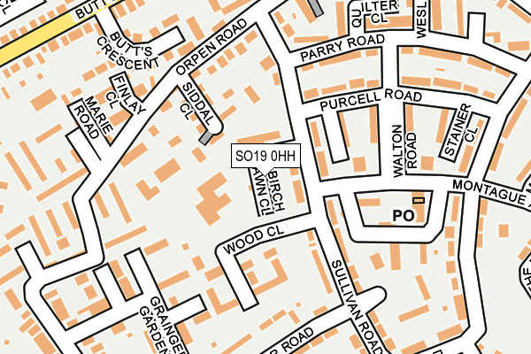 SO19 0HH map - OS OpenMap – Local (Ordnance Survey)