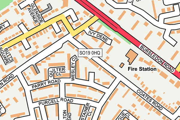 SO19 0HQ map - OS OpenMap – Local (Ordnance Survey)