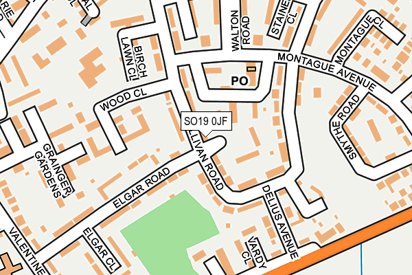 SO19 0JF map - OS OpenMap – Local (Ordnance Survey)