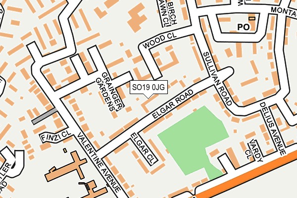 SO19 0JG map - OS OpenMap – Local (Ordnance Survey)