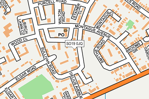 SO19 0JQ map - OS OpenMap – Local (Ordnance Survey)