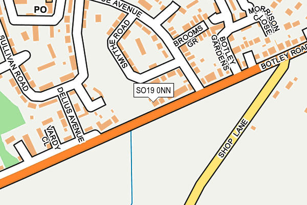 SO19 0NN map - OS OpenMap – Local (Ordnance Survey)