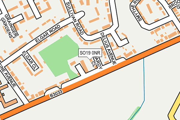SO19 0NR map - OS OpenMap – Local (Ordnance Survey)