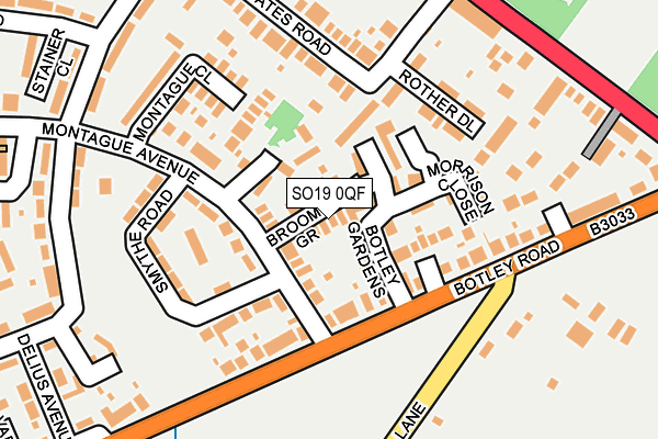 SO19 0QF map - OS OpenMap – Local (Ordnance Survey)