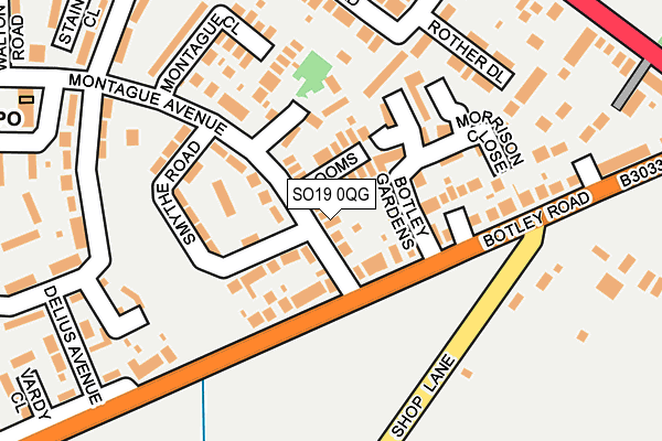 SO19 0QG map - OS OpenMap – Local (Ordnance Survey)