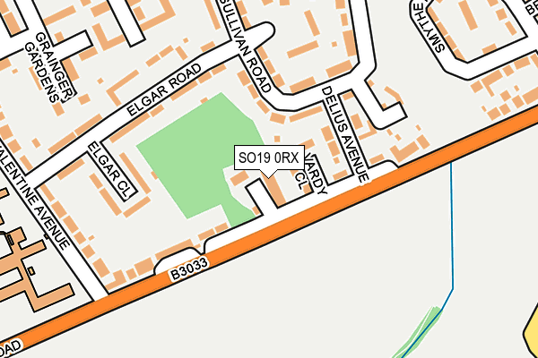 SO19 0RX map - OS OpenMap – Local (Ordnance Survey)