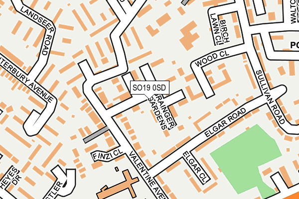 SO19 0SD map - OS OpenMap – Local (Ordnance Survey)
