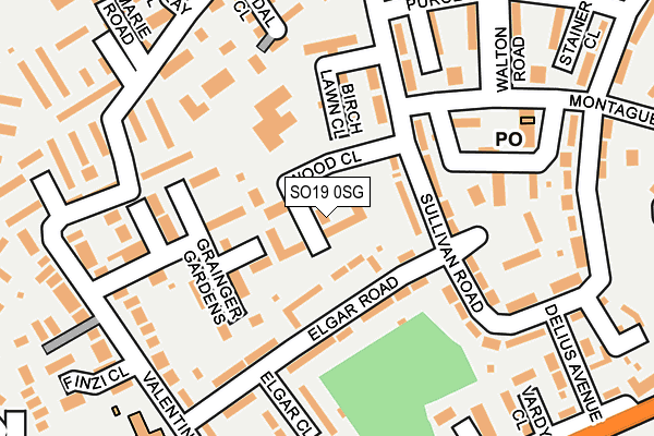 SO19 0SG map - OS OpenMap – Local (Ordnance Survey)