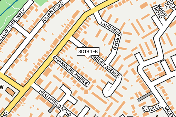 SO19 1EB map - OS OpenMap – Local (Ordnance Survey)