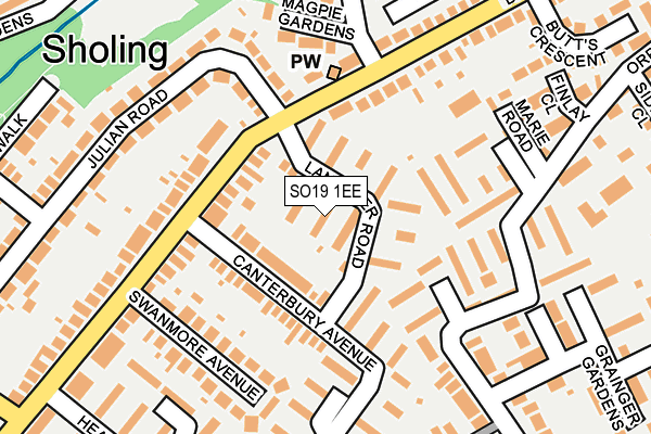 SO19 1EE map - OS OpenMap – Local (Ordnance Survey)