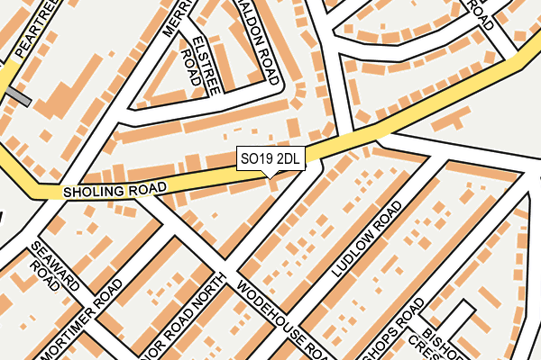 SO19 2DL map - OS OpenMap – Local (Ordnance Survey)