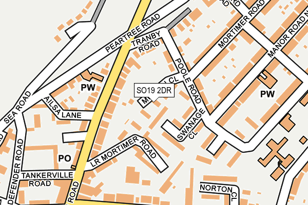 SO19 2DR map - OS OpenMap – Local (Ordnance Survey)