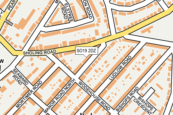 SO19 2DZ map - OS OpenMap – Local (Ordnance Survey)