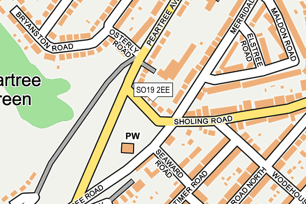 SO19 2EE map - OS OpenMap – Local (Ordnance Survey)