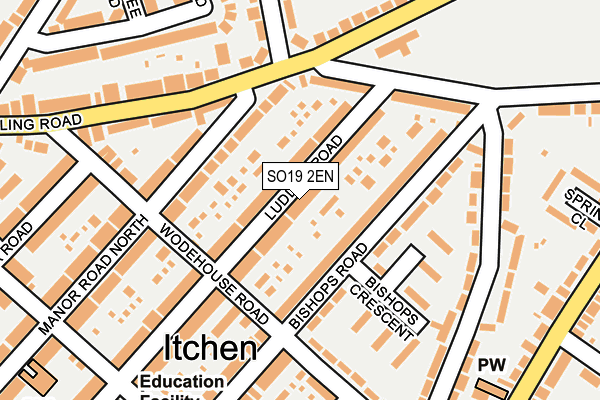 SO19 2EN map - OS OpenMap – Local (Ordnance Survey)