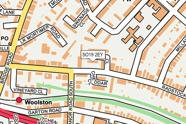 SO19 2EY map - OS OpenMap – Local (Ordnance Survey)