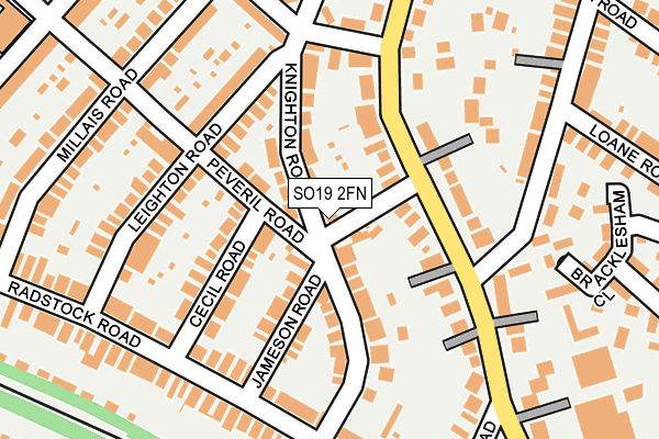 SO19 2FN map - OS OpenMap – Local (Ordnance Survey)