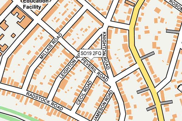 SO19 2FQ map - OS OpenMap – Local (Ordnance Survey)