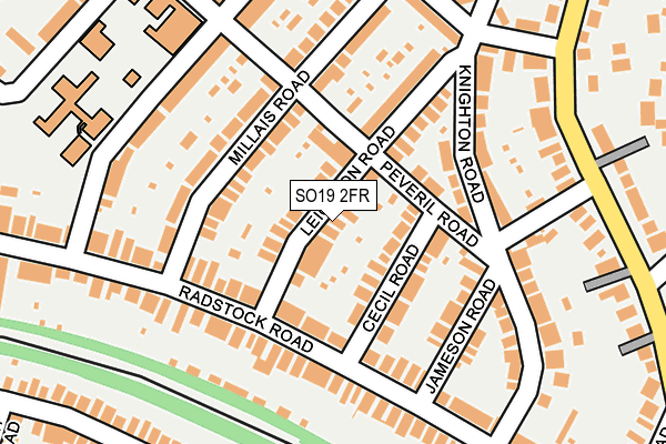 SO19 2FR map - OS OpenMap – Local (Ordnance Survey)
