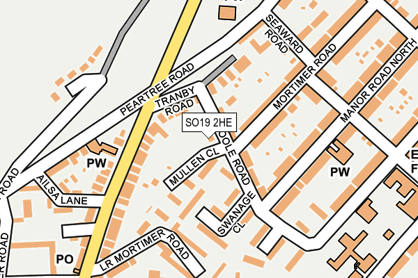 SO19 2HE map - OS OpenMap – Local (Ordnance Survey)