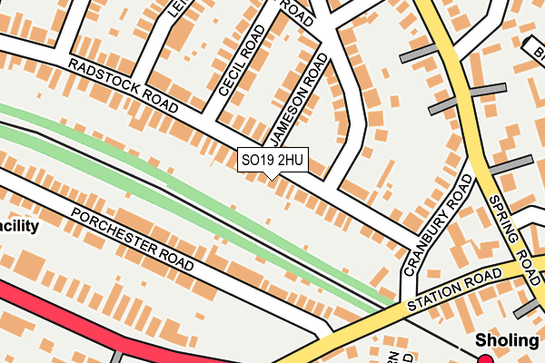 SO19 2HU map - OS OpenMap – Local (Ordnance Survey)