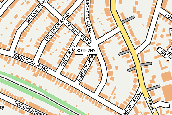 SO19 2HY map - OS OpenMap – Local (Ordnance Survey)