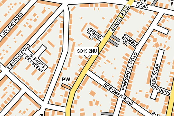 SO19 2NU map - OS OpenMap – Local (Ordnance Survey)