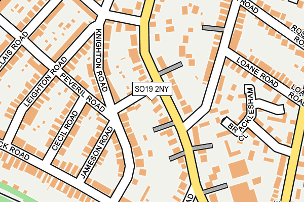 SO19 2NY map - OS OpenMap – Local (Ordnance Survey)