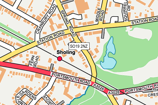 SO19 2NZ map - OS OpenMap – Local (Ordnance Survey)