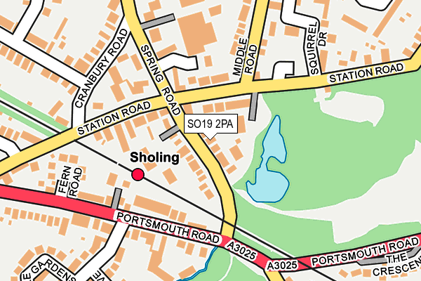 SO19 2PA map - OS OpenMap – Local (Ordnance Survey)