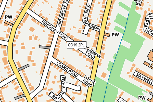 SO19 2PL map - OS OpenMap – Local (Ordnance Survey)