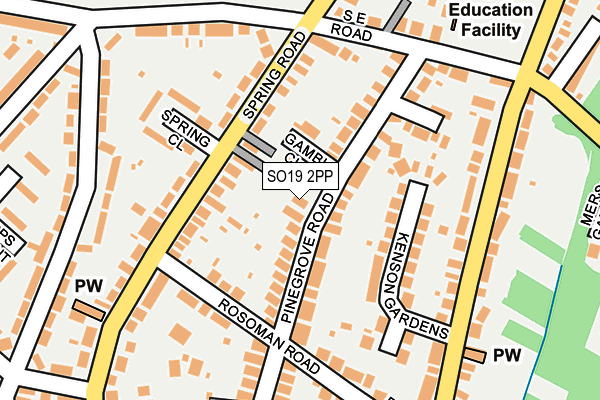 SO19 2PP map - OS OpenMap – Local (Ordnance Survey)