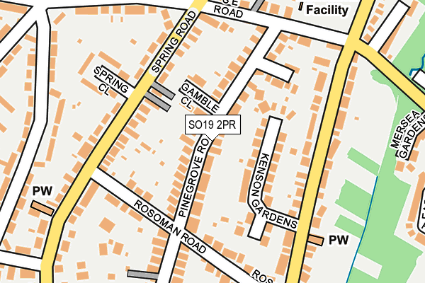 SO19 2PR map - OS OpenMap – Local (Ordnance Survey)