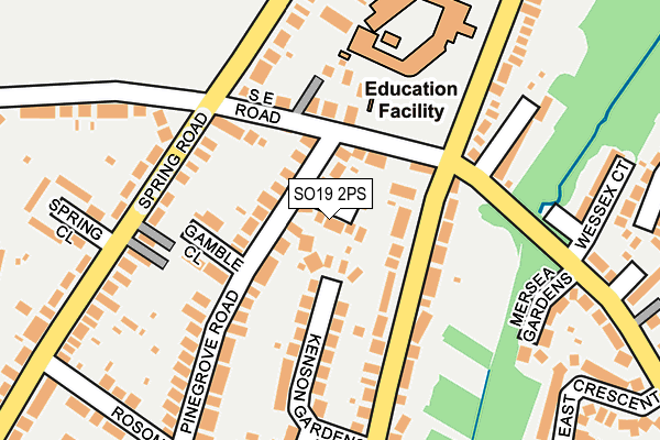 SO19 2PS map - OS OpenMap – Local (Ordnance Survey)