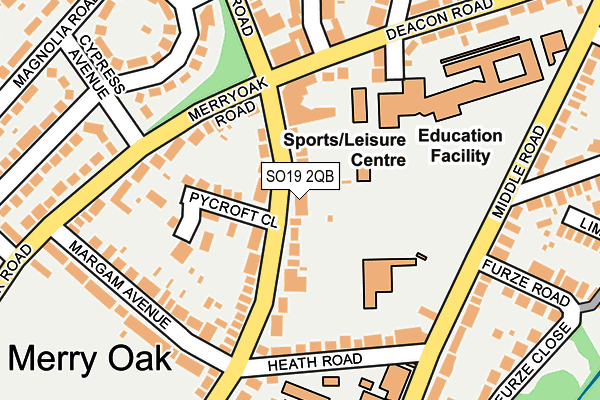 SO19 2QB map - OS OpenMap – Local (Ordnance Survey)