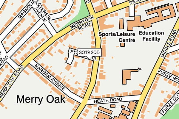 SO19 2QD map - OS OpenMap – Local (Ordnance Survey)